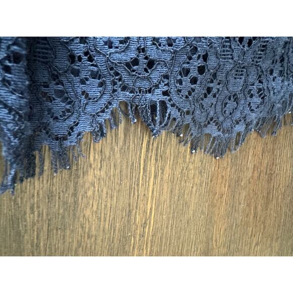 Karl Lagerfeld Lace Dress Womens 8 Medium Navy Blue Cocktail - Picture 4 of 8